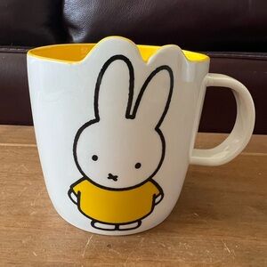 Miffy by Magenta yellow-lined double sided stoneware coffee mug 18-20oz